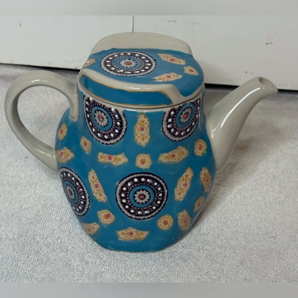 Vintage Ceramic Owl Teapot Hand Painted and Enamled Pottery Tea Pot by Royal